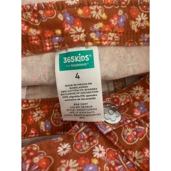 Vintage Style Toddler Overalls With Floral Print - Size 4 - 365Kids By Garanimal - Picture 5 of 6